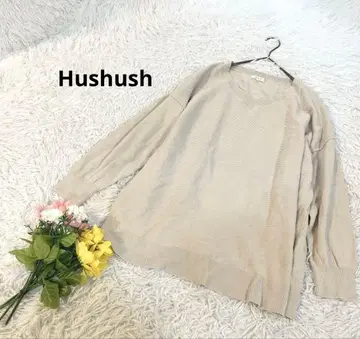 해시 아쉬 [ L ] 상의 V넥 긴팔 얇은 소재 리브 튜닉