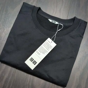 새상품 ) Uniqlo U 라이트 웨이트 스웨트 셔츠 XXL 블랙