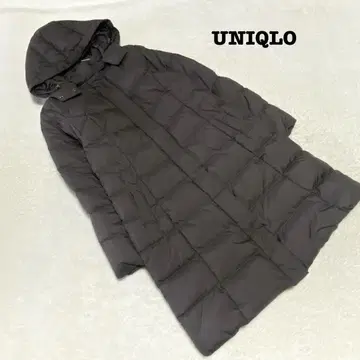 EK4011 [유니클로] 다운 코트 [L] 탈부착 후드 브라운