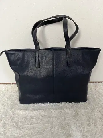 Un Coeur 앙쿠르 B4 토트백 지퍼 달린 네이비