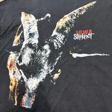 Slipknot 슬립낫 블랙 T셔츠 XL 빈티지풍 흑먹색