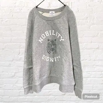 12270 coen 코엔 프린트 맨투맨 트레이닝복 그레이 L 속기모