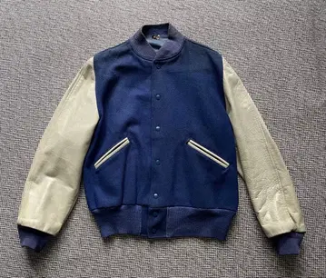 60s 70s BUTWIN 바시티 자켓 빈티지 42 네이비