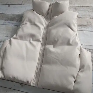 시마무라 LULALA 아이보리 인조 가죽 베스트 L
