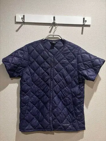 mont-bell 퀼팅 반팔 이너 다운 보라색