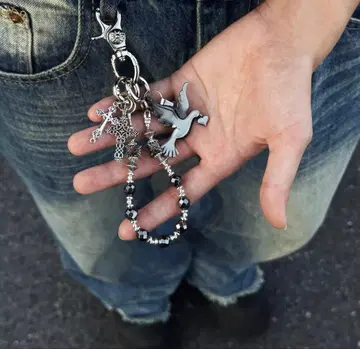 실버 다윗의 별과 비둘기 지갑 체인