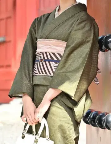 오츠카 고후쿠텐 컬러 데님 기모노 데님 기모노 새상품급