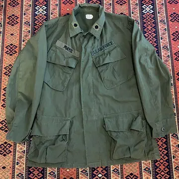 60s 4TH U.S.ARMY Jungle Fatigue 카키 립