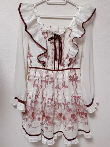 레어 헤이세이 갸루 LIZLISA 리즈리사 로즈 리본 원피스