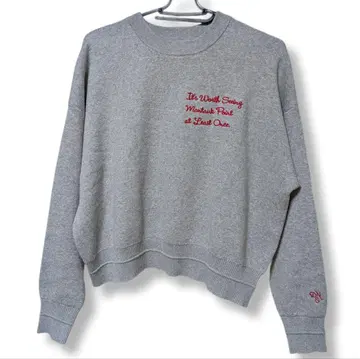 [ 새상품급 ] Dessin 워셔블 메시 자수 자카드 니트