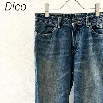 Dico 데님 팬츠 스트레이트 데미지 가공 색바램 가공 빅 포켓