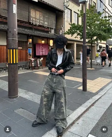 Antimid 카모플라쥬 더블니 데님