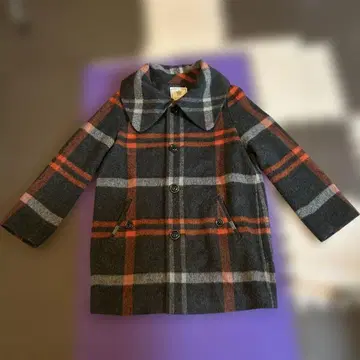 Rope Primie 체크 무늬 하프 코트