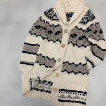 스테디셀러 인기 쉽스 핸드니트 울 숄카라 롱가디건