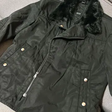 휴고보스 [ HUGO BOSS ] 새상품급 충전솜 블루종 퍼 라이더 블랙