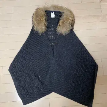 MACPHEE 다크 그레이 퍼 스톨 사이즈 1