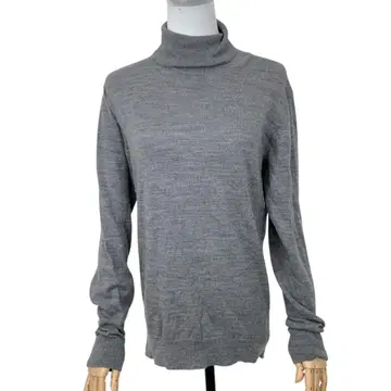 새상품급 무인양품 울 100 터틀넥 니트 스웨터 출퇴근용 얇은 소재