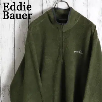 에디 바우어 블록 코듀로이 하프 지퍼 플리스 풀오버