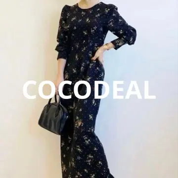 새상품급 COCODEAL 도트 플라워 I라인 원피스 사이즈 2