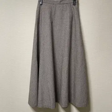 URBAN RESEARCH DOORS 롱 플레어 스커트 체크 무늬