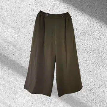 데셍 [M] 택 포함 새상품 고급 내추럴 편안함 허리밴딩 턱 와이드 팬츠