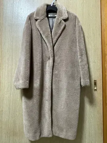 새상품급 ROPE 베이지 인조 모피 롱 코트