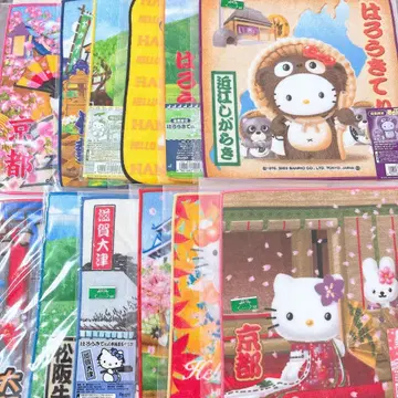 지역 한정 헬로키티 손수건 타월 교토 오사카 시가 히로시마