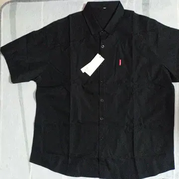 광택 OKJCON 블랙 반팔 셔츠 2XL