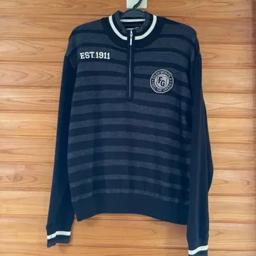 FILA 스트라이프 하프 지퍼 스웨터