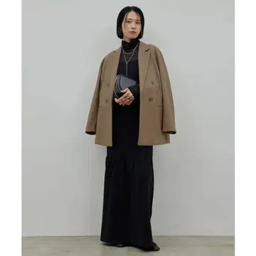 gallardagalante 페플럼 니트 롱 스커트