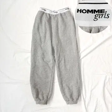 HOMME girls 오므걸스 로고 스웨트 팬츠 그레이 S