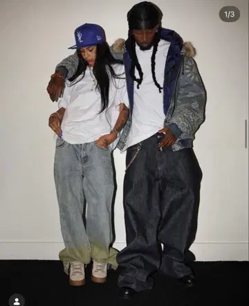 NO/FAITH STUDIOS ULTRA LOOSE FIT BLUE