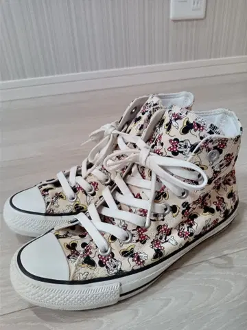 디즈니 미니 마우스 컨버스 하이컷 스니커즈 24cm