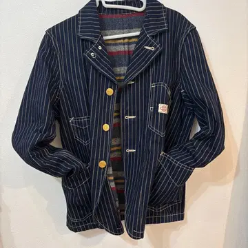 MARKAWARE 네이비 스트라이프 커버올 워배시