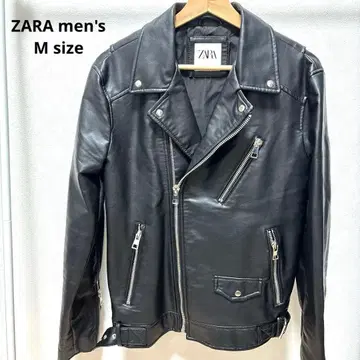 ZARA 블랙 레더 라이더 자켓 M