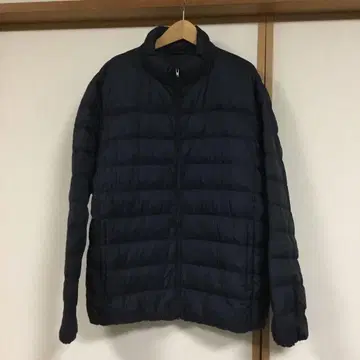 다크 네이비 포켓터블 스탠드 카라 다운 자켓 무인양품 XL