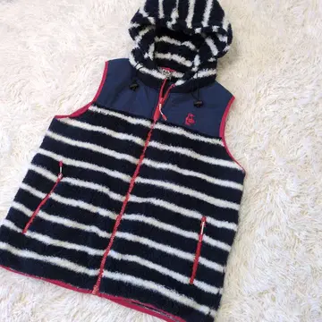 CHUMS 플리스 자켓 M 네이비/화이트 남성용 베스트