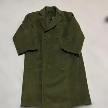 EMODA 올리브 그린 더블 브레스트 체스터 코트