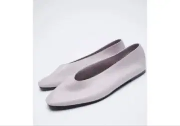 ZARA 천연 가죽 리얼 가죽 플랫슈즈 발레 슈즈 39