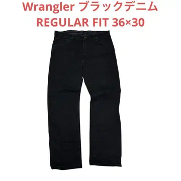 Wrangler 블랙 데님 REGULAR FIT 36 x 30