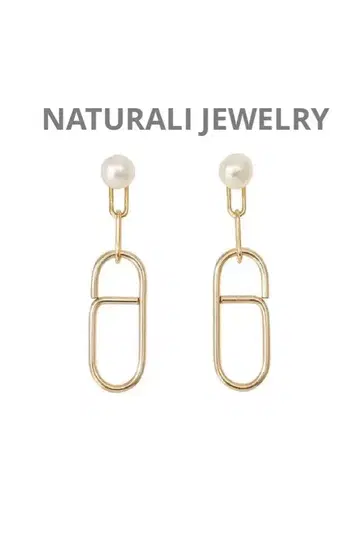 NATURALI JEWELRY 클립 체인 2way 진주 귀걸이