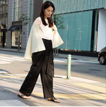 deres 데레스 드레이프 팬츠 SOPHIA 블랙 사이즈 1