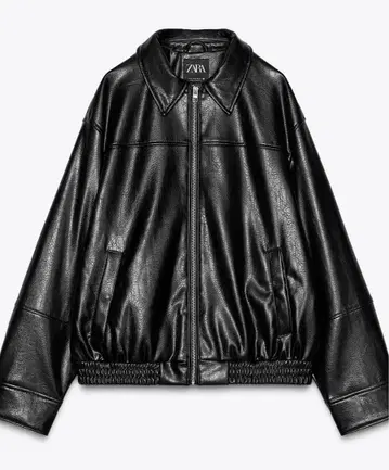 ZARA 새상품급 인조 가죽 봄버 자켓