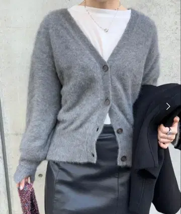 퍼 캐시미어 니트 가디건
