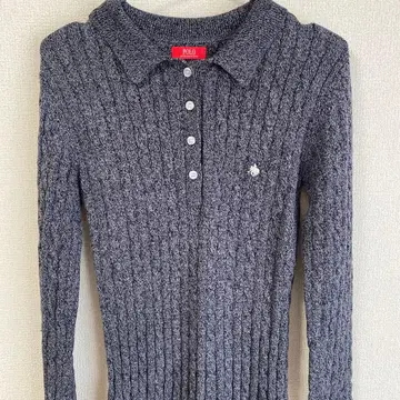 Heather 헤더 POLO BCS 케이블 원피스 니트 그레이