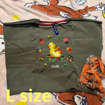 자수 에코백 오리 패턴 L 사이즈