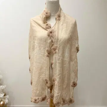 토카 울 머플러 스톨 꽃