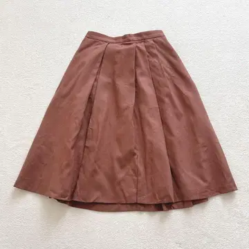 언타이틀 랜덤 턱 플레어 스커트 무릎 기장 S 상당 깔끔한 캐주얼