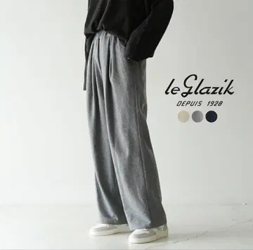 [ Le Glazik ] 르 글라지크 울 플란넬 엘라스틱 팬츠