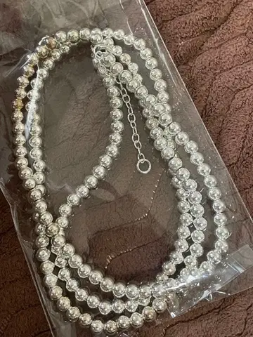 silver925 롱 볼 체인